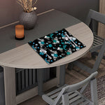 Blue Peony And Grey Rose Floral Print Placemat