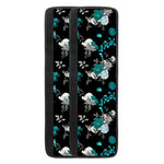 Blue Peony And Grey Rose Floral Print Refrigerator Handle Covers