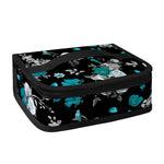 Blue Peony And Grey Rose Floral Print Small Lunch Bag
