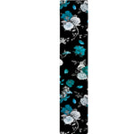 Blue Peony And Grey Rose Floral Print Table Runner