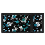 Blue Peony And Grey Rose Floral Print Trifold Wallet