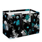 Blue Peony And Grey Rose Floral Print Utility Tote Bag