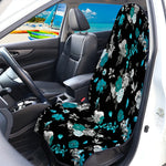 Blue Peony And Grey Rose Floral Print Waterproof Car Seat Cover