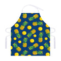 Blue Pineapple Pattern Print Adjustable Apron