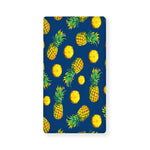 Blue Pineapple Pattern Print Baby Crib Sheet