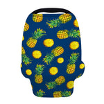 Blue Pineapple Pattern Print Baby Seat Cover