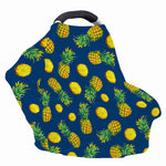 Blue Pineapple Pattern Print Baby Seat Cover