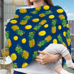 Blue Pineapple Pattern Print Baby Seat Cover