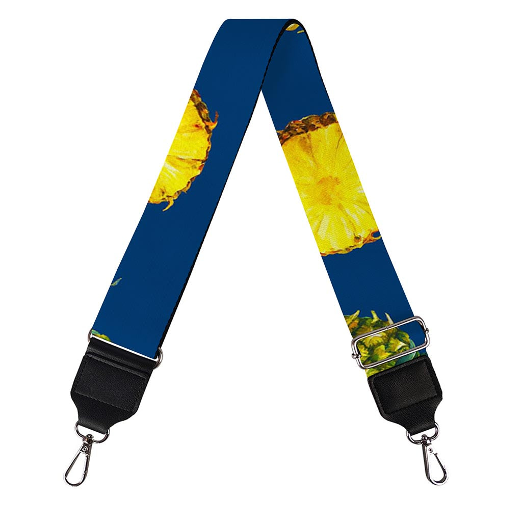 Blue Pineapple Pattern Print Bag Strap