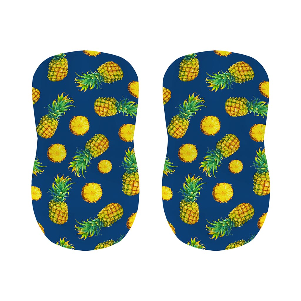 Blue Pineapple Pattern Print Bar Stool Covers