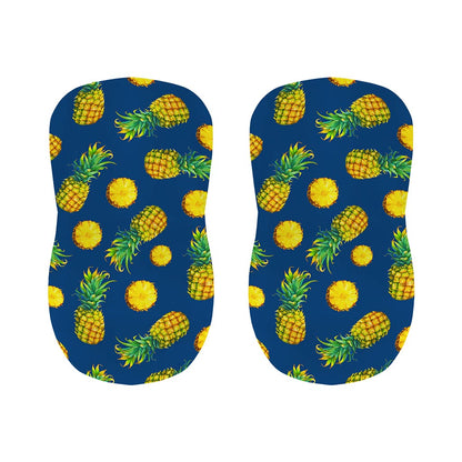 Blue Pineapple Pattern Print Bar Stool Covers