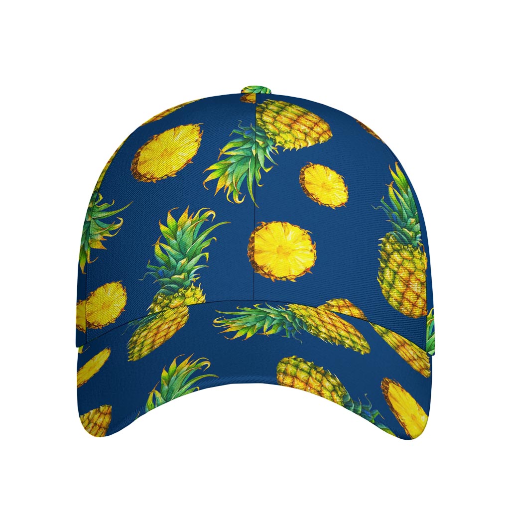 Blue Pineapple Pattern Print Baseball Cap
