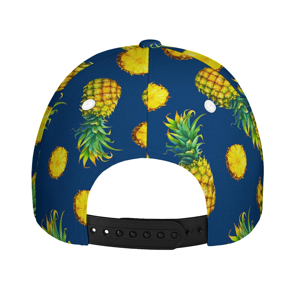 Blue Pineapple Pattern Print Baseball Cap