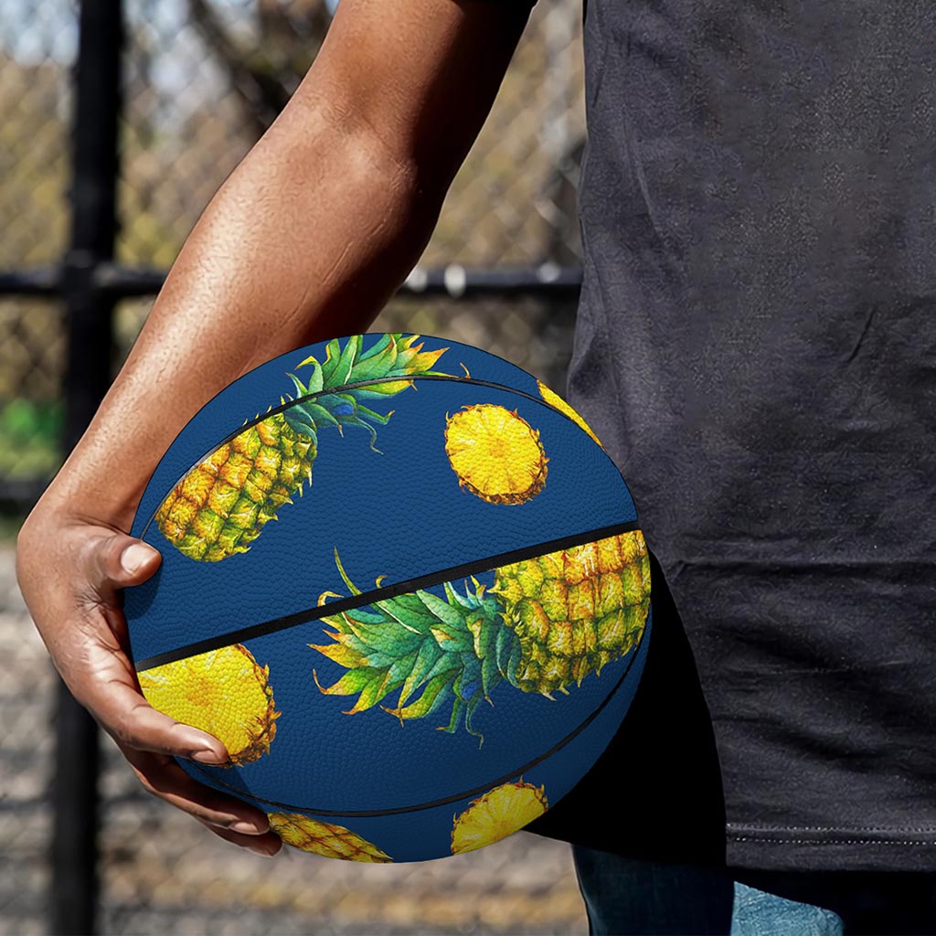 Blue Pineapple Pattern Print Basketball