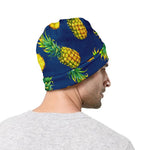 Blue Pineapple Pattern Print Beanie