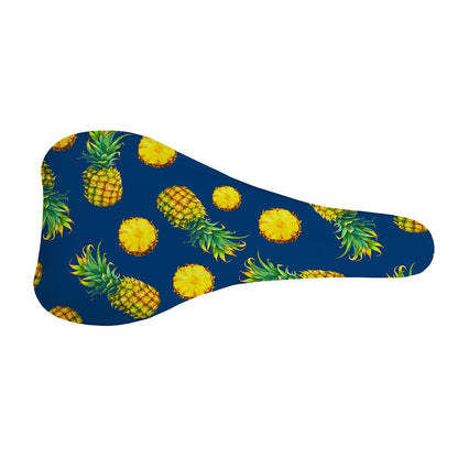 Blue Pineapple Pattern Print Bicycle Seat Cover