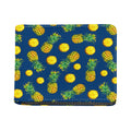 Blue Pineapple Pattern Print Bifold Wallet