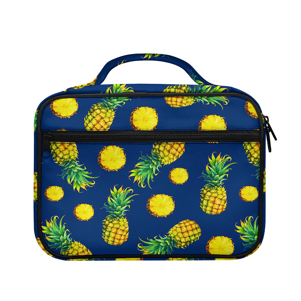 Blue Pineapple Pattern Print Briefcase Bible Bag