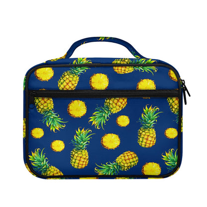 Blue Pineapple Pattern Print Briefcase Bible Bag