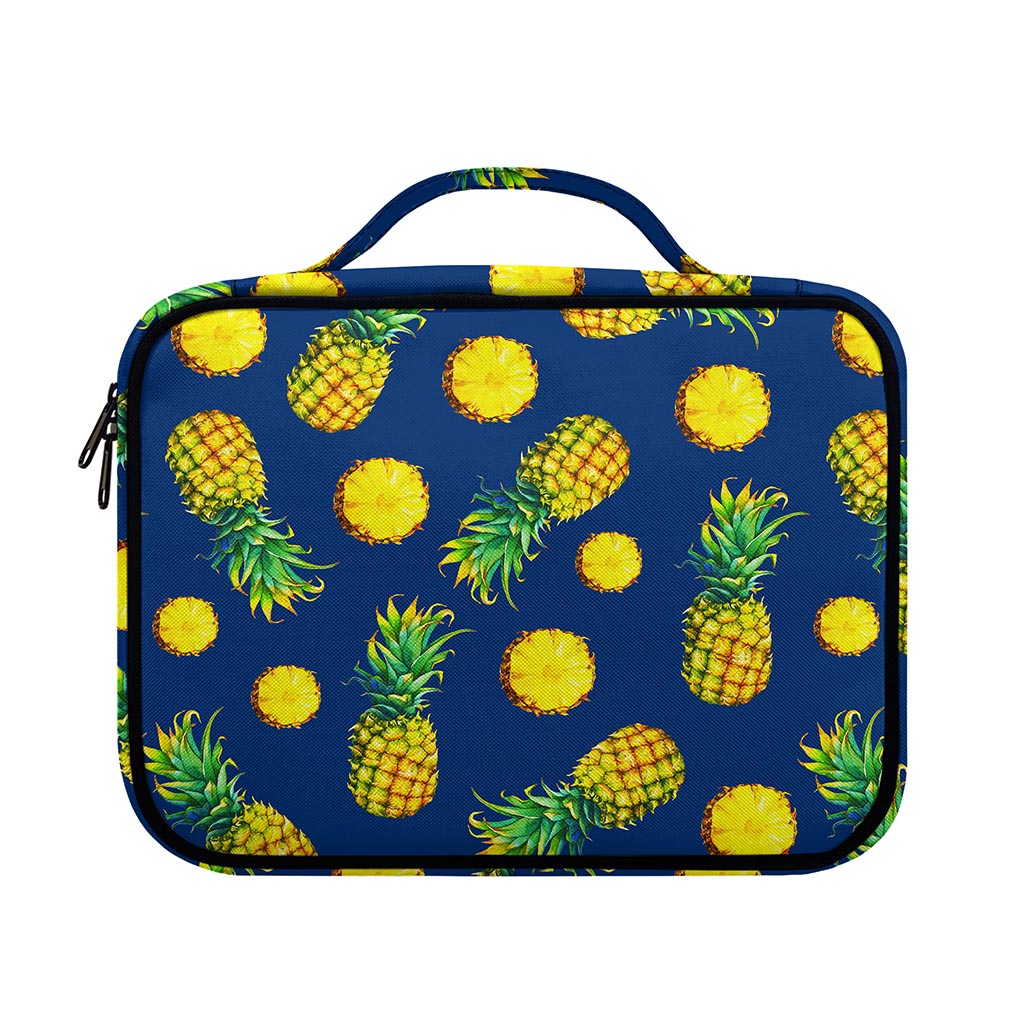 Blue Pineapple Pattern Print Briefcase Bible Bag