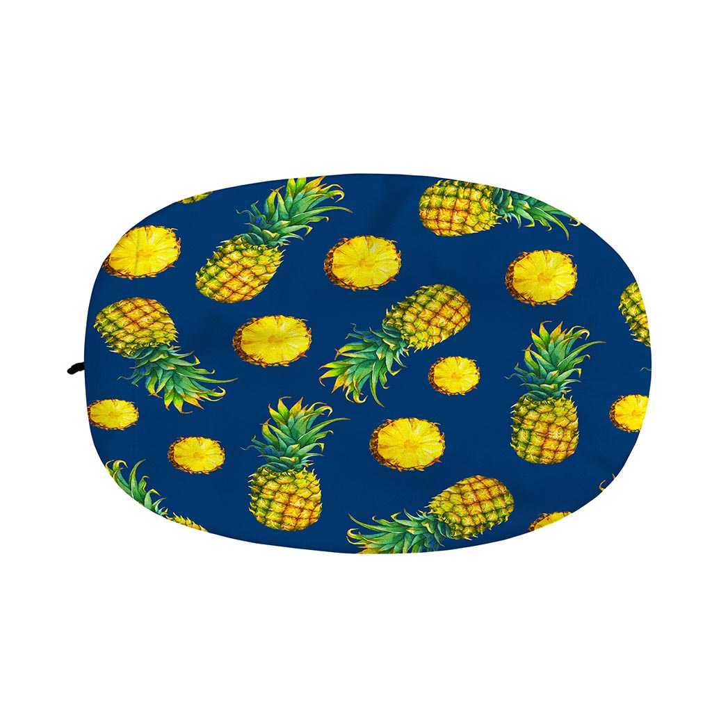 Blue Pineapple Pattern Print Car Side Mirror Covers
