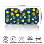 Blue Pineapple Pattern Print Car Windshield Sun Shade