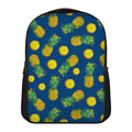 Blue Pineapple Pattern Print Casual Backpack