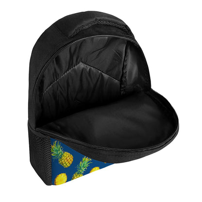 Blue Pineapple Pattern Print Casual Backpack