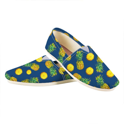 Blue Pineapple Pattern Print Casual Shoes