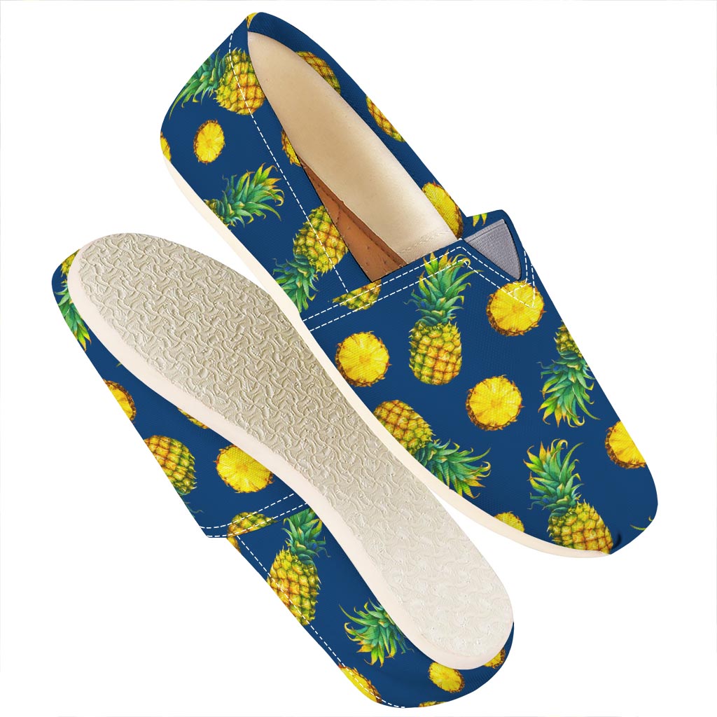 Blue Pineapple Pattern Print Casual Shoes