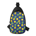 Blue Pineapple Pattern Print Sling Bag