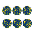 Blue Pineapple Pattern Print Coaster Set