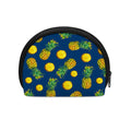 Blue Pineapple Pattern Print Coin Purse