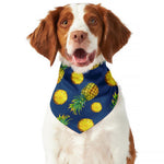 Blue Pineapple Pattern Print Dog Bandana