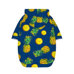 Blue Pineapple Pattern Print Dog Zip Up Hoodie