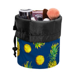 Blue Pineapple Pattern Print Drawstring Makeup Bag