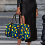 Blue Pineapple Pattern Print Duffle Bag