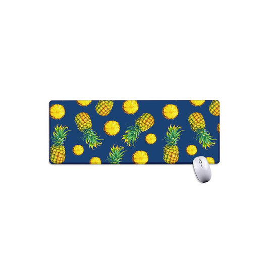 Blue Pineapple Pattern Print Extended Mouse Pad