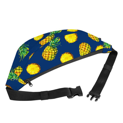Blue Pineapple Pattern Print Fanny Pack
