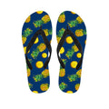 Blue Pineapple Pattern Print Flip Flops