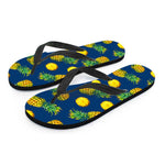 Blue Pineapple Pattern Print Flip Flops
