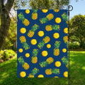 Blue Pineapple Pattern Print Garden Flag