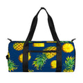 Blue Pineapple Pattern Print Gym Bag