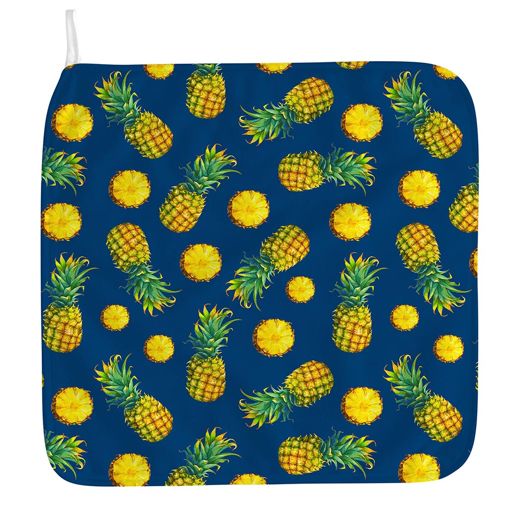 Blue Pineapple Pattern Print Hand Towel