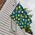 Blue Pineapple Pattern Print House Flag