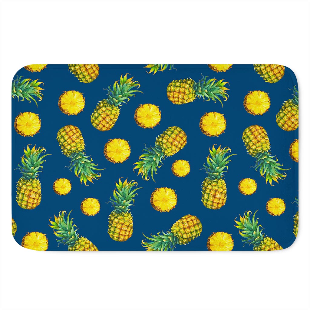 Blue Pineapple Pattern Print Indoor Door Mat