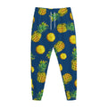 Blue Pineapple Pattern Print Jogger Pants