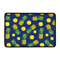 Blue Pineapple Pattern Print Kitchen Mat