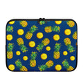 Blue Pineapple Pattern Print Laptop Sleeve