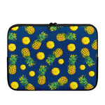 Blue Pineapple Pattern Print Laptop Sleeve
